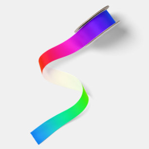 Ruban En Satin Dégradé arc-en-ciel moderne lumineux