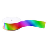 Ruban En Satin Dégradé arc-en-ciel primaire (Bobine)