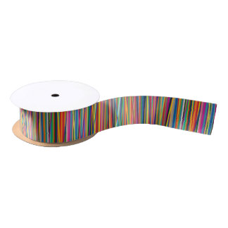 Ruban En Satin Design à bandes abstraites colorées