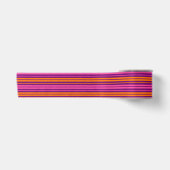 Ruban En Satin Design à rayures verticales rose orange violet (Devant)