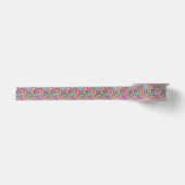 Ruban En Satin Design Boho Motif à fleurs rétro (Devant)