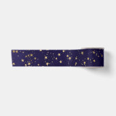 Ruban En Satin Design élégant violet étoilé or céleste (Devant)