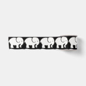 Ruban En Satin Design éléphant blanc (Devant)
