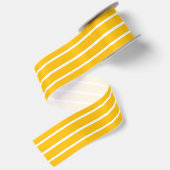 Ruban En Satin Design en rayures jaune et blanc (Dos)