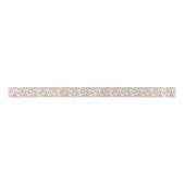 Ruban En Satin Design floral Motif de Tulipe en blanc (Devant)