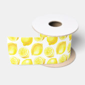 Ruban En Satin Design motif citron (Bobine)