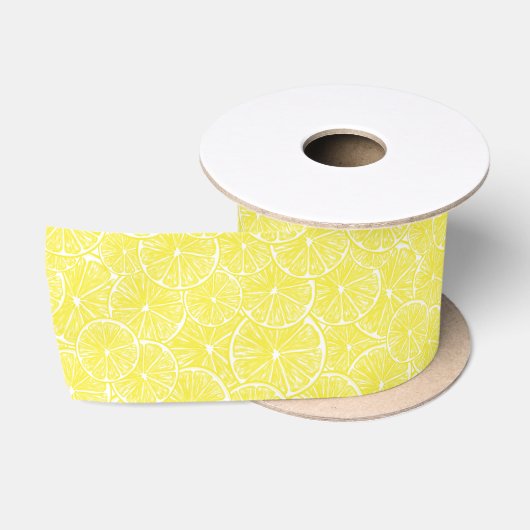 Ruban En Satin Design motif de tranches de citron (Bobine)
