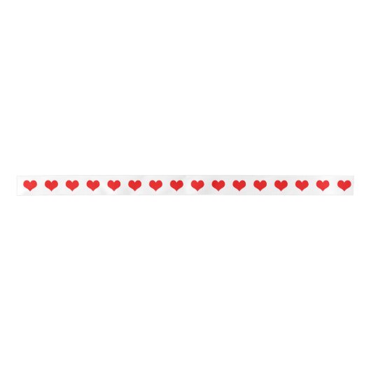 Ruban En Satin Design simple de coeur rouge (Devant)