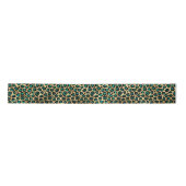 Ruban En Satin Design turquoise et Gold Leopard Series 14 (Devant)