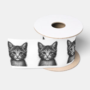 Ruban En Satin Dessin adorable de Young Cat