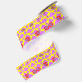 Ruban En Satin Deux fleurs roses (Dos)