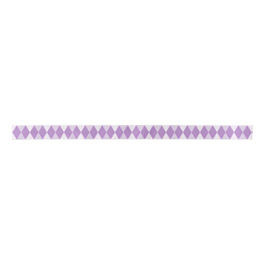 Ruban En Satin Diamant à motifs de losanges pourpre de violette (Devant)