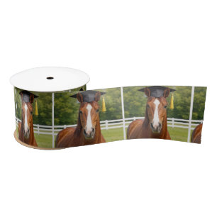 Ruban En Satin Diplômé Cheval Alezan