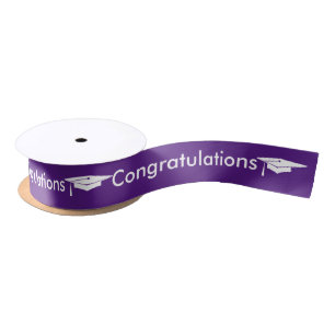 Ruban En Satin Diplôme - Félicitations École Purple