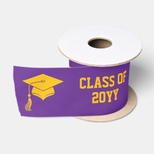 Ruban En Satin Diplôme personnalisé Chapeau de graduation et glan