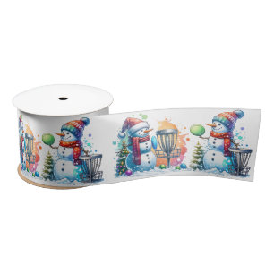 Ruban En Satin Disque Golf Thématique Noël