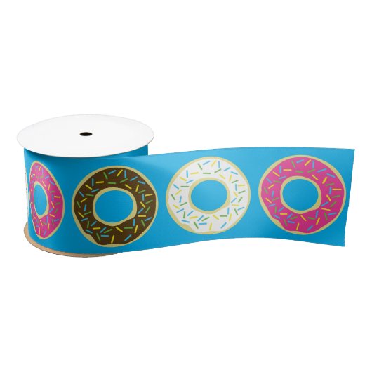 Ruban En Satin Donuts Doughnut colorée 1er Anniversaire Thème (Bobine)