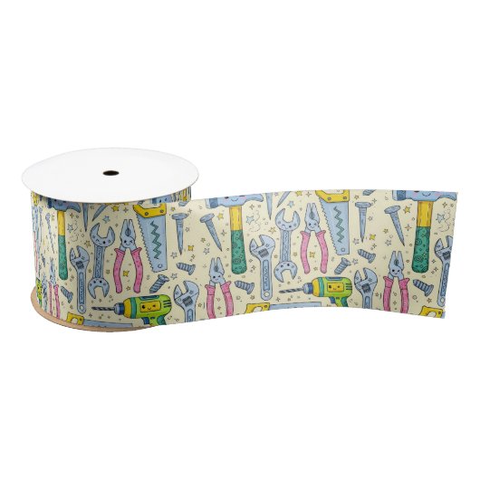 Ruban En Satin Doodle DIY Tools and Stars Collection (Bobine)