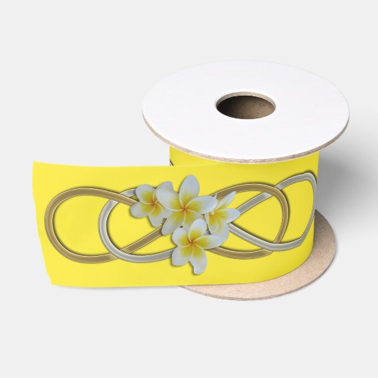 Ruban En Satin Double Infinity BiColor Frangipani + votre backgr. (Bobine)
