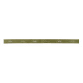 Ruban En Satin Double moderne Joyeux Noël Vert Personnalisable (Devant)