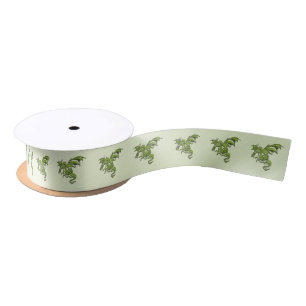 Ruban En Satin Dragon volant vert