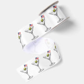 Ruban En Satin Drapeau américain dans un Martini (Dos)