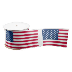 Ruban En Satin Drapeau américain - États-Unis d'Amérique - Pat