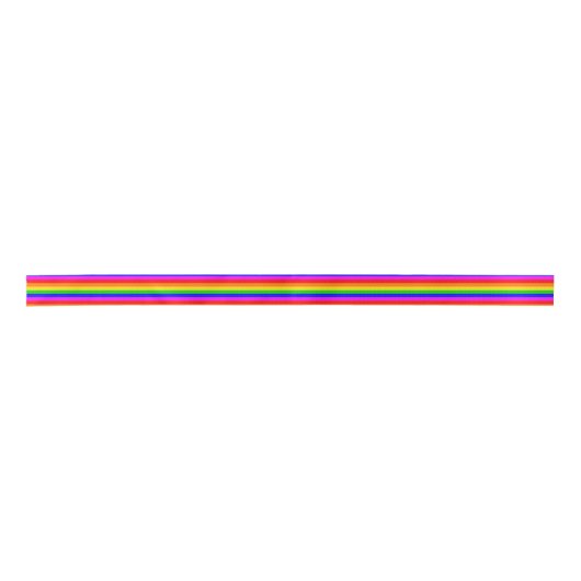 Ruban En Satin Drapeau arc-en-ciel transgenre Gay Rainbow (Devant)