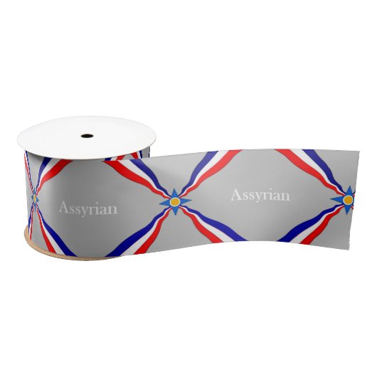Ruban En Satin Drapeau assyrien (Bobine)