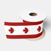 Ruban En Satin Drapeau canadien (Bobine)