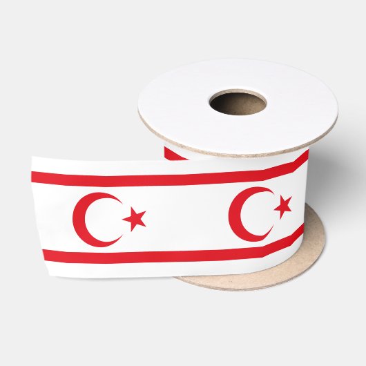 Ruban En Satin Drapeau de Chypre du Nord (Bobine)