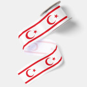 Ruban En Satin Drapeau de Chypre du Nord (Dos)