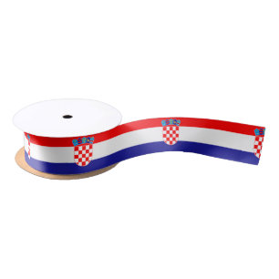 Ruban En Satin Drapeau de Croatie