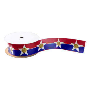 Ruban En Satin Drapeau de Dallas, Texas Satin Ribbon