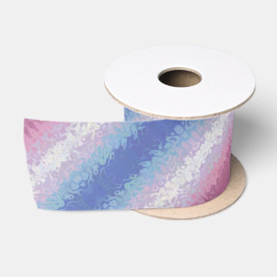 Ruban En Satin Drapeau de fierté bigender tripant ondoyant funky