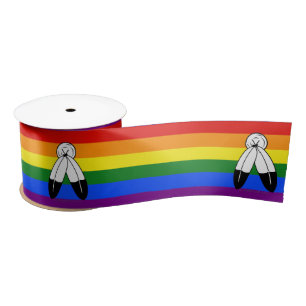 Ruban En Satin Drapeau de fierté bispirituel de SlipperyJoe's sym