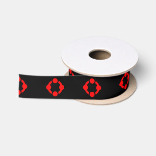 Ruban En Satin Drapeau de fierté de niche (Noir)