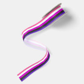 Ruban En Satin Drapeau de fierté genderfluid (Dos)
