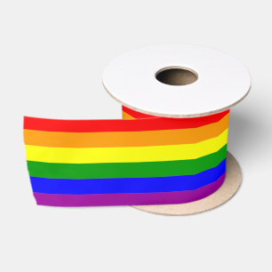 Ruban En Satin Drapeau de fierté LGBTQIA+ arc-en-ciel