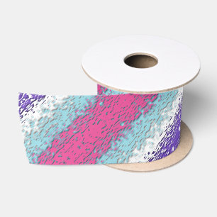 Ruban En Satin Drapeau de fierté multisexuel funky trippy ondulé