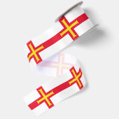 Ruban En Satin Drapeau de Guernesey (Dos)