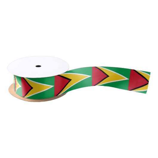 Ruban En Satin Drapeau de Guyana  (Bobine)
