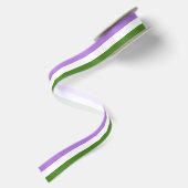 Ruban En Satin Drapeau de la fierté queer (Dos)