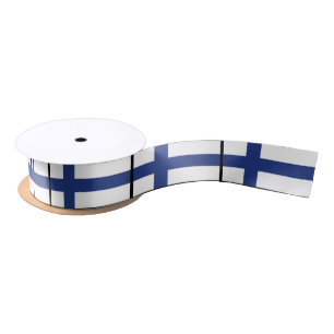 Ruban En Satin Drapeau de la Finlande