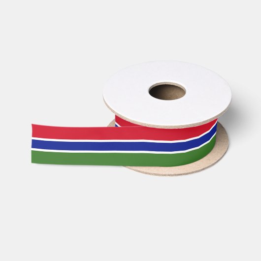 Ruban En Satin Drapeau de la Gambie (Bobine)
