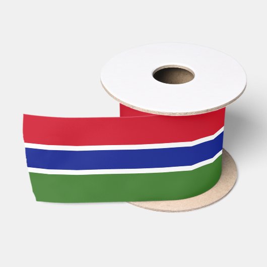 Ruban En Satin Drapeau de la Gambie (Bobine)