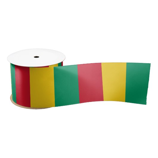 Ruban En Satin Drapeau de la Guinée (Bobine)