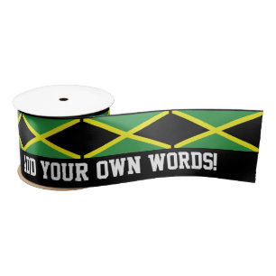 Ruban En Satin Drapeau de la Jamaïque