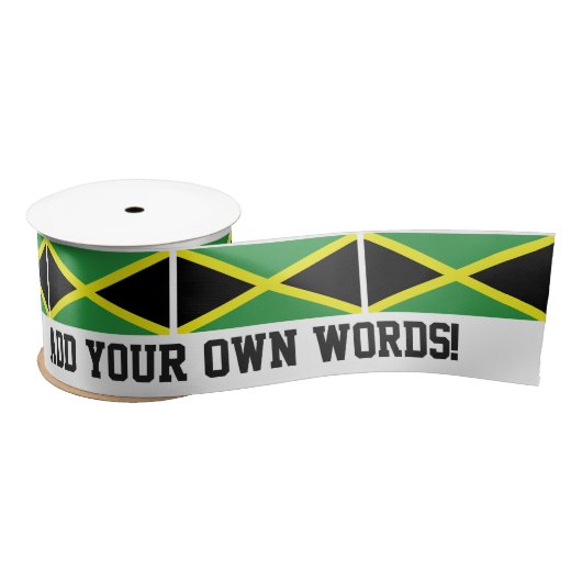 Ruban En Satin Drapeau de la Jamaïque (Bobine)