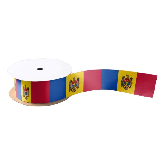 Ruban En Satin Drapeau de la Moldavie (Bobine)